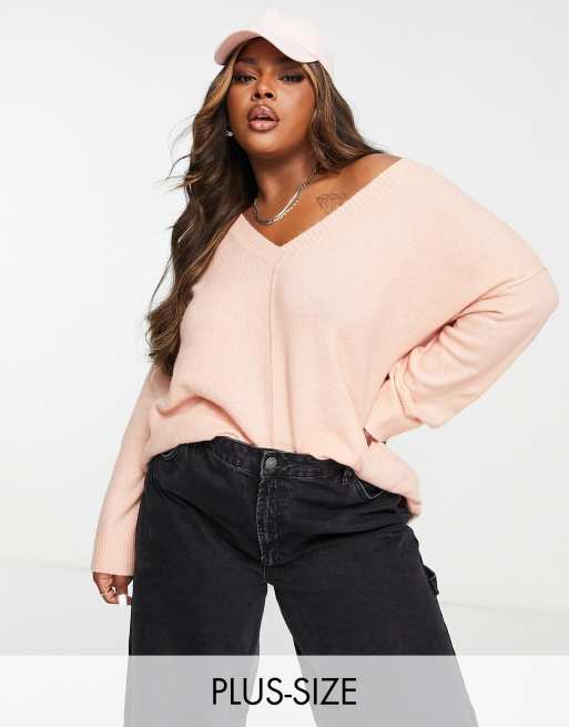 V neck slouchy jumper sale