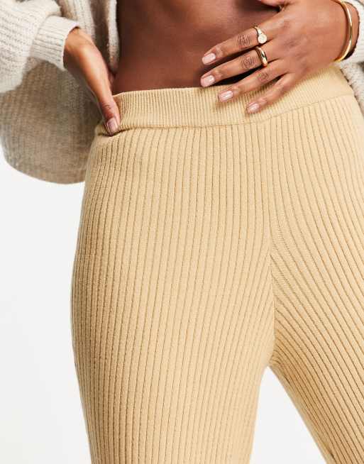 ASOS DESIGN mix & match lounge super-soft ribbed flare pants with