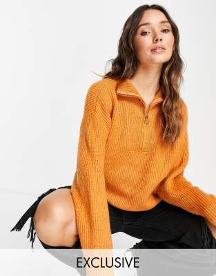 M Lounge high neck jumper with zip front | ASOS