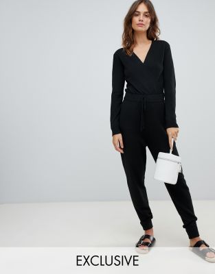 black lounge jumpsuit