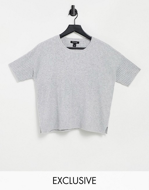 M Lounge knitted t-shirt in soft rib co-ord