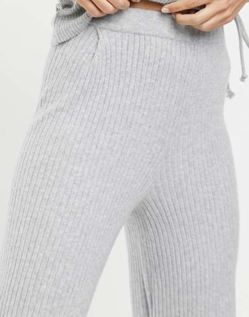 M Lounge knitted trousers in soft rib co-ord, 3 of 4