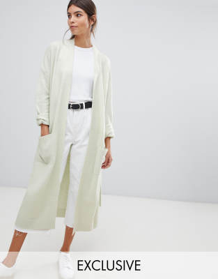 maxi belted cardigan