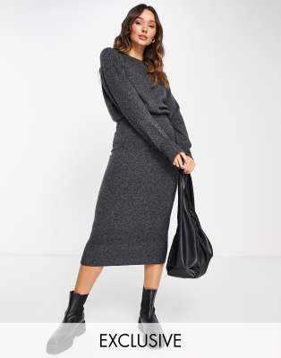 M Lounge M Lounge midi overlay jumper dress-Black