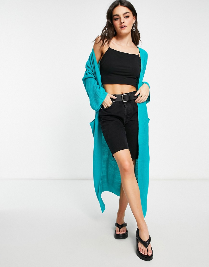 M Lounge oversized cardigan with pockets-Green