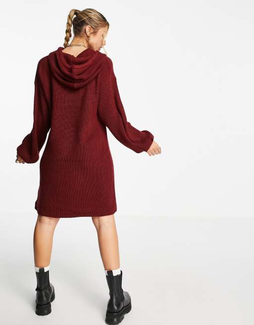 M Lounge oversized knitted hoodie dress