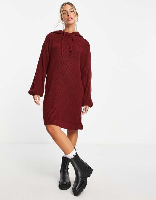 M Lounge oversized knitted hoodie dress