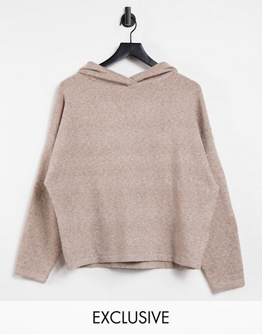 M Lounge oversized knitted hoodie