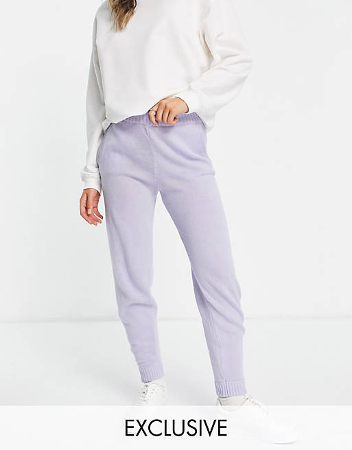 M Lounge relaxed cuffed joggers in pastel knit co-ord