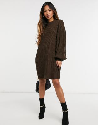 fitted knitted jumper dress