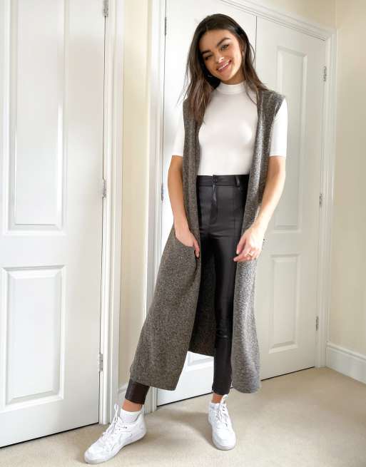 Maxi hot sale sleeveless cardigan