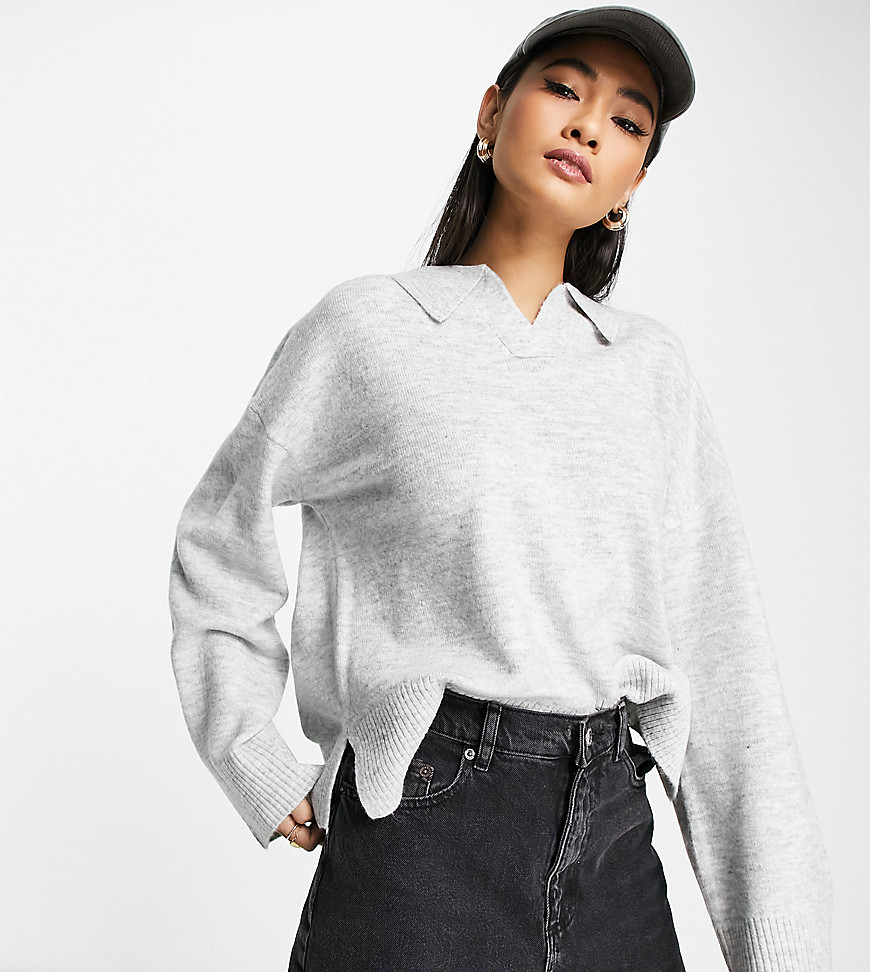 M Lounge relaxed polo sweater -set-Gray