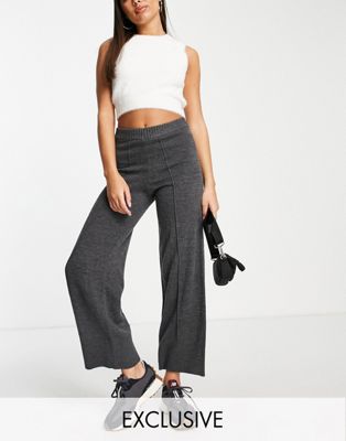 M Lounge wide leg knitted trousers with exposed seams co-ord
