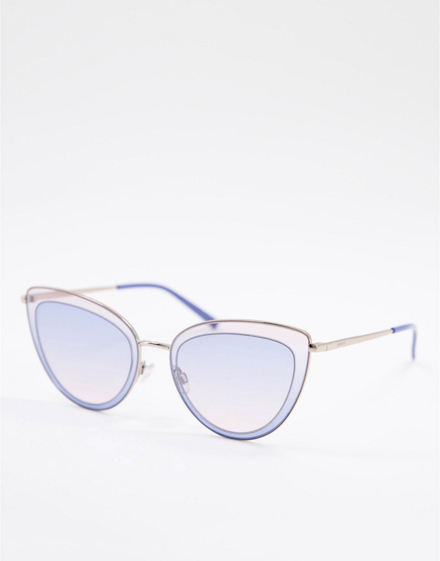 M Missoni cat eye sunglasses in clear and purple-Blue