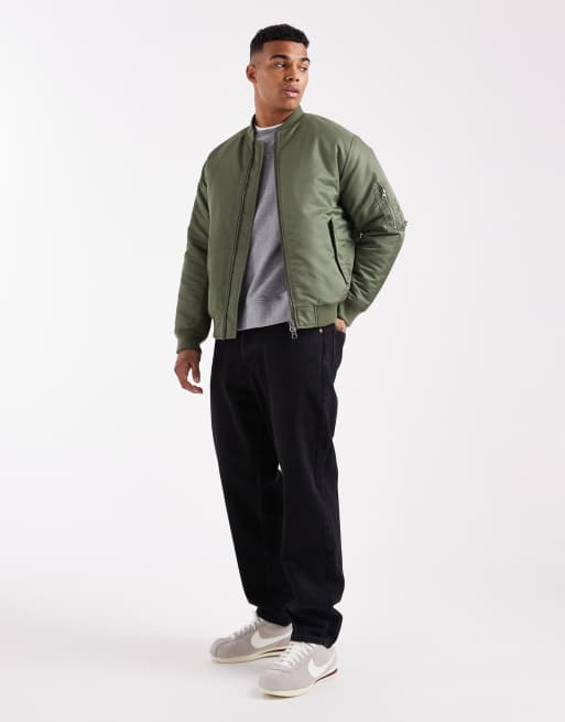 ma1 kakifarvet flyverjakke fra ASOS DESIGN, 2 af 5