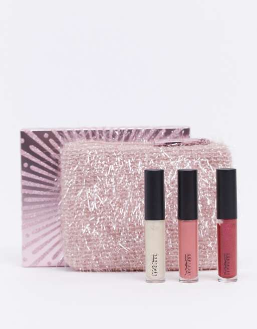MAC - Fireworked Like A Charm - Kit mini lucidalabbra colore rosa (del valore di £36)
