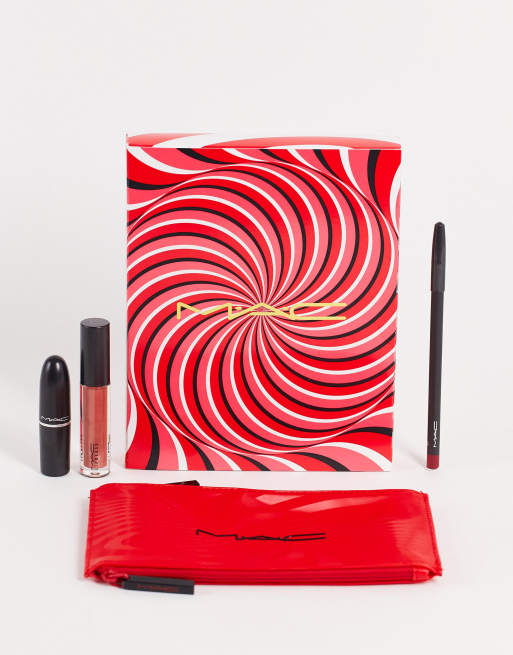 MAC – Hypnotizing Holiday – Best-Kept Secret – Läpp-produkter i gåvoset: Warm Neutrals (spara 30%)