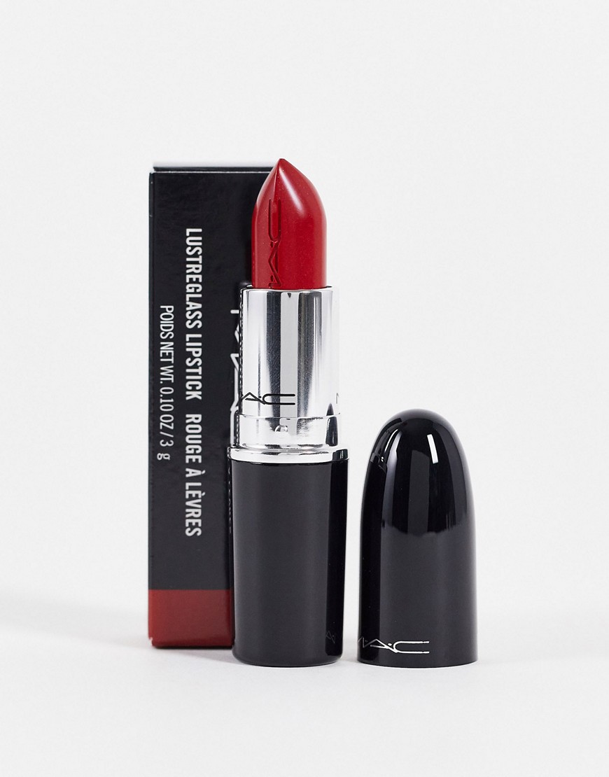 MAC Lustreglass Lipstick - Glossed And Found-Red