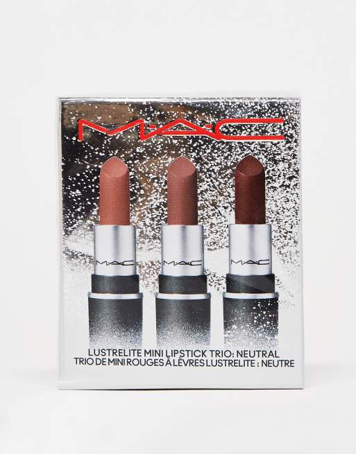 MAC – Lustrelite – Zestaw trzech małych szminek w odcieniu Neutral (taniej o 22%)