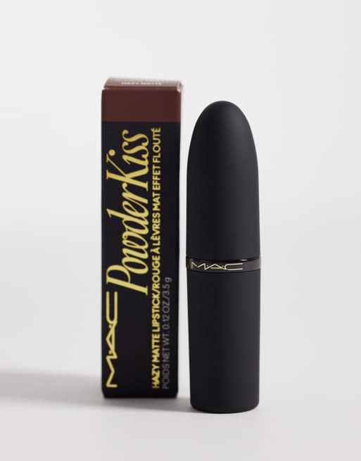 MAC - Powder Kiss Hazy - Rouge à lèvres mat - Châtaigne, 4 de 4