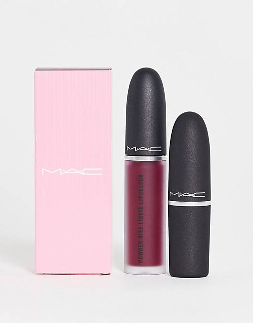 MAC Powder Kiss Lip Kit: Burning Love (save 27%)
