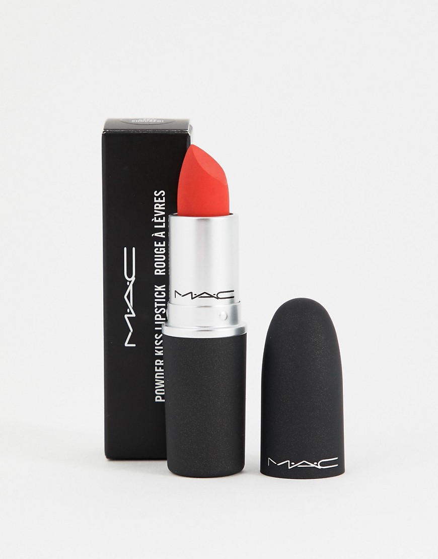 MAC Powder Kiss Lipstick - Style Shocked-Orange