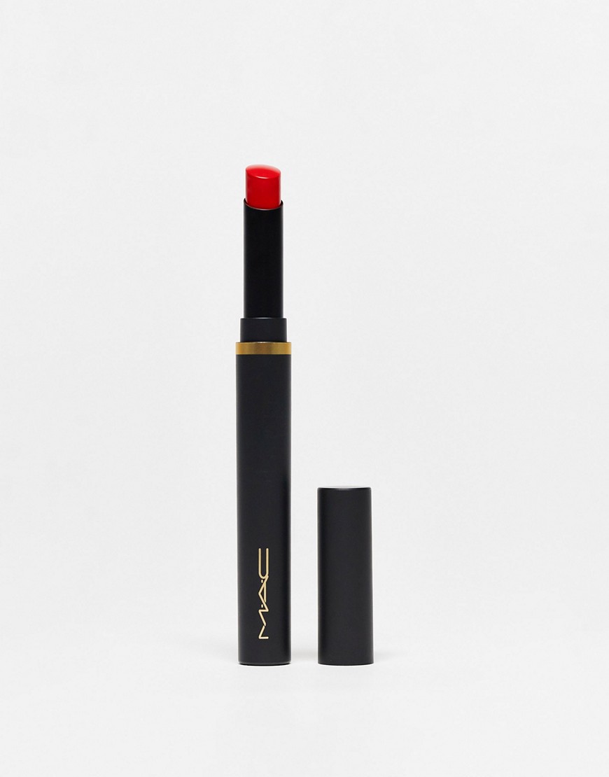 Mac Powder Kiss Velvet Blur Slim Lipstick - Devoted To Danger-red