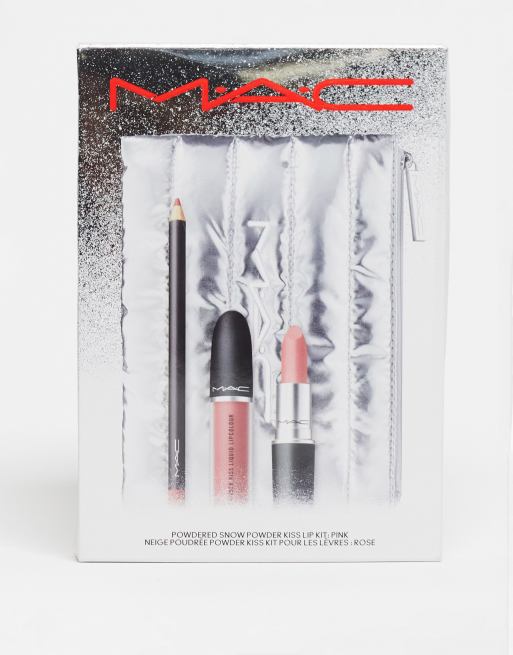 MAC – Powdered Snow Powder Kiss – Zestaw do makijażu ust w odcieniu Pink (taniej o 48%)