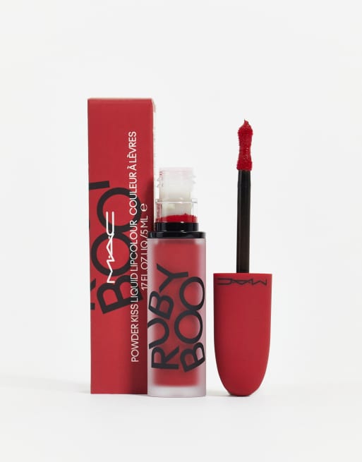 MAC Ruby's Crew Powder Kiss Liquid Lipcolour Ruby Boo ASOS