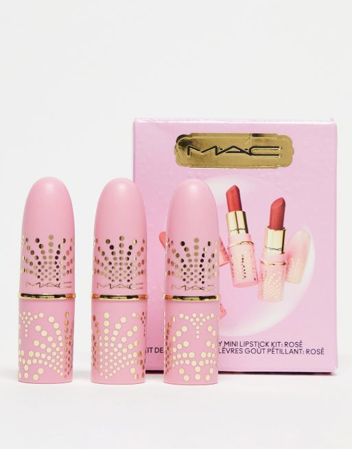 MAC - Taste Of Bubbly - Coffret cadeau de mini rouges à lèvres - Rose - Économie 29 %, 3 de 4