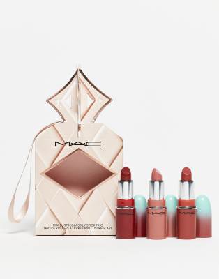 MAC - Wildest Gleam Mini Lustreglass Lip Trio: Neutrals - Lippenstift-Set (38% Ersparnis)