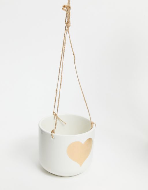 Macetero colgante con diseño de corazón de Sass & Belle