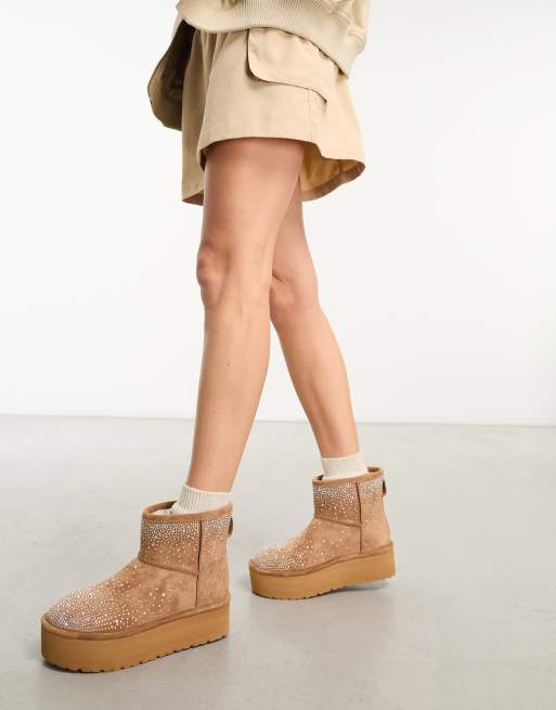 Madden Girl – Ease-HR – Kurze Stiefel in Hellbraun mit Strassbesatz, 4 von 4