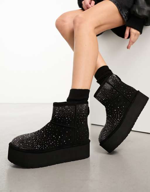 Short black platform on sale boots