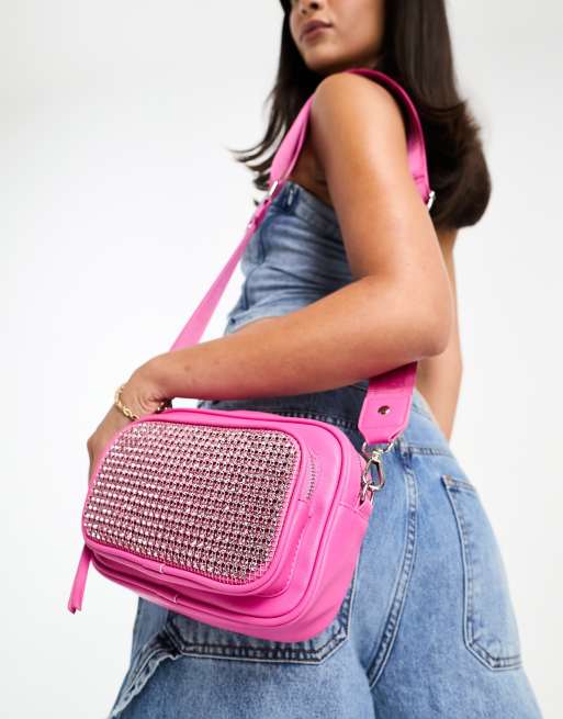 Madden Girl embellished crossbody bag in pink ASOS