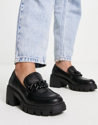 Madden Girl Hoxton heeled loafers in black