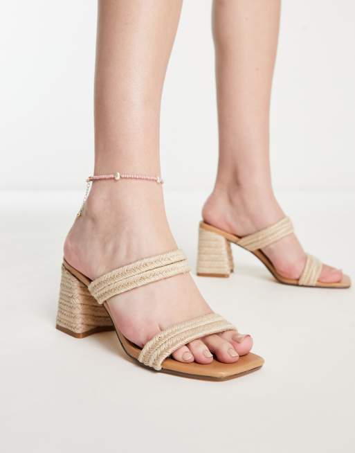 Material girl danee on sale block heel city sandals