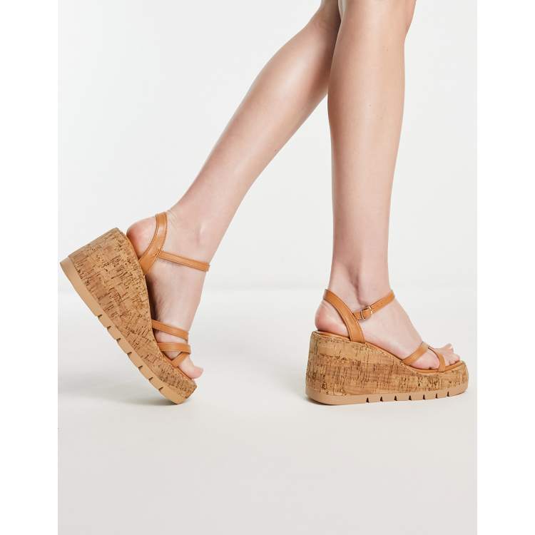 Tan steve madden store wedges