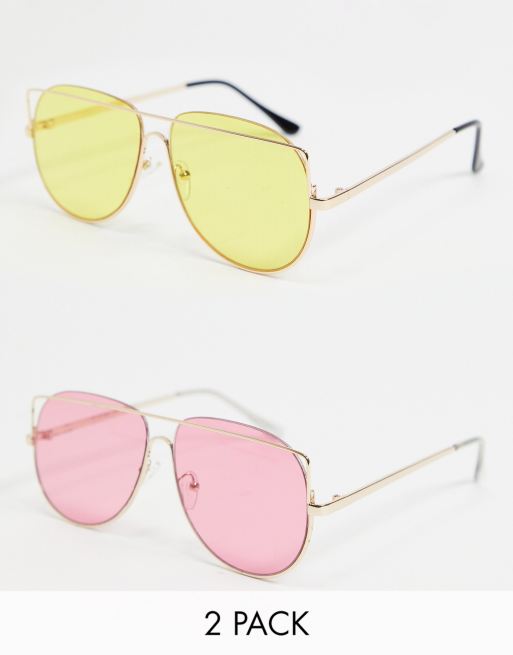 Coloured store lens sunglasses