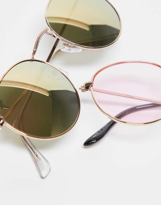 Madein. 2 pack metal frame sunglasses | ASOS display picture 2