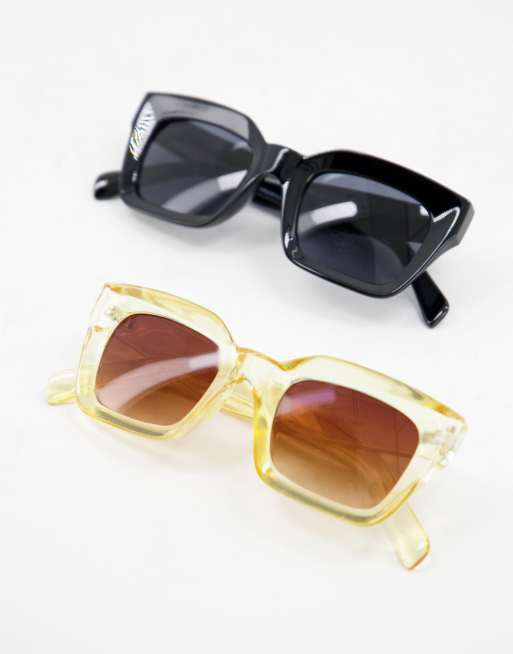 Madein square rainbow lens sunglasses