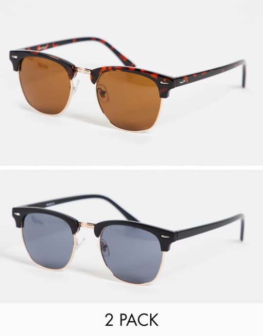 Madein. – 2er-Pack eckige Sonnenbrillen