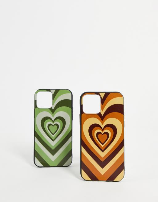 Madein. abstract heart print phone case 2 pack