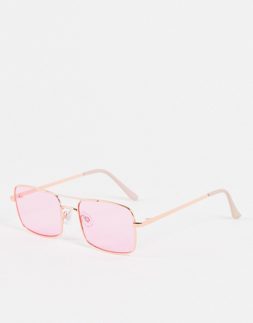 Madein aviator style sunglasses in pink