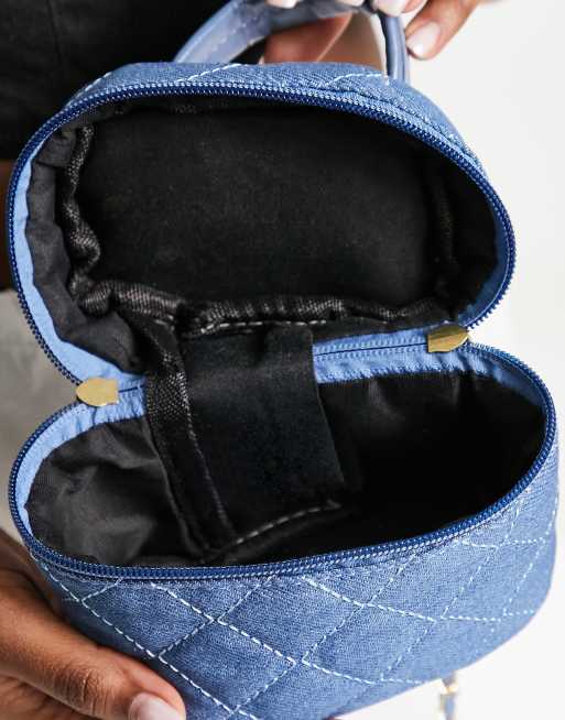 Madein. – Bardzo mała pikowana torebka crossbody z jeansu, 2 z 4
