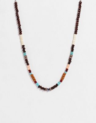 Madein. beaded necklace in natural tone