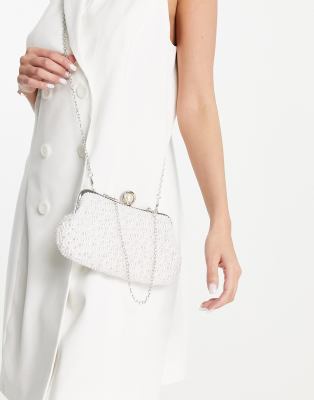 white clutch bag asos