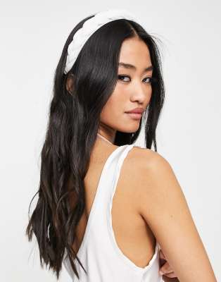 Madein. Madein. bridal plaited headband in white
