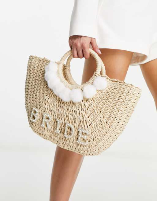 Bride straw 2025 beach bag