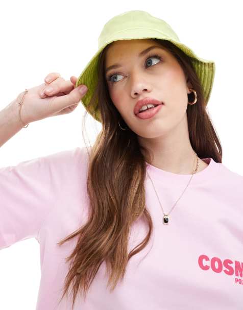 Madein. bucket hat in green satin - view 1